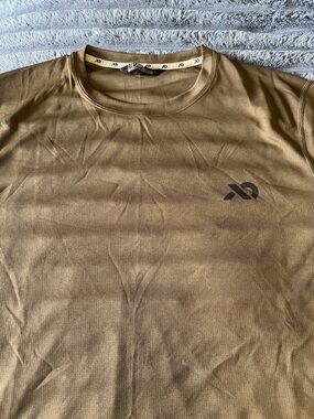 First Lite Brown Men's Tee with Subtle Branded Neck Tape